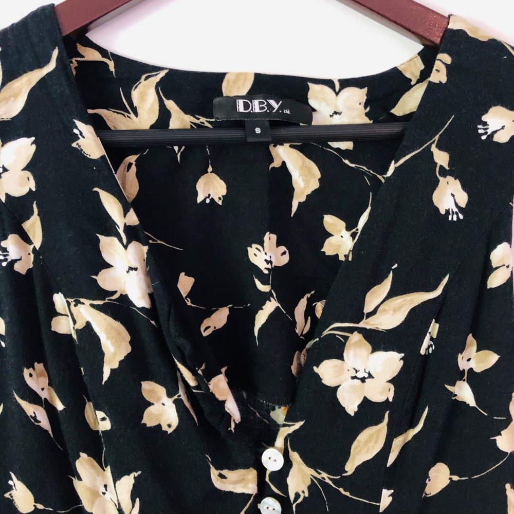 Vintage Boho Floral Button-Down Minidress - Picture 4 of 7